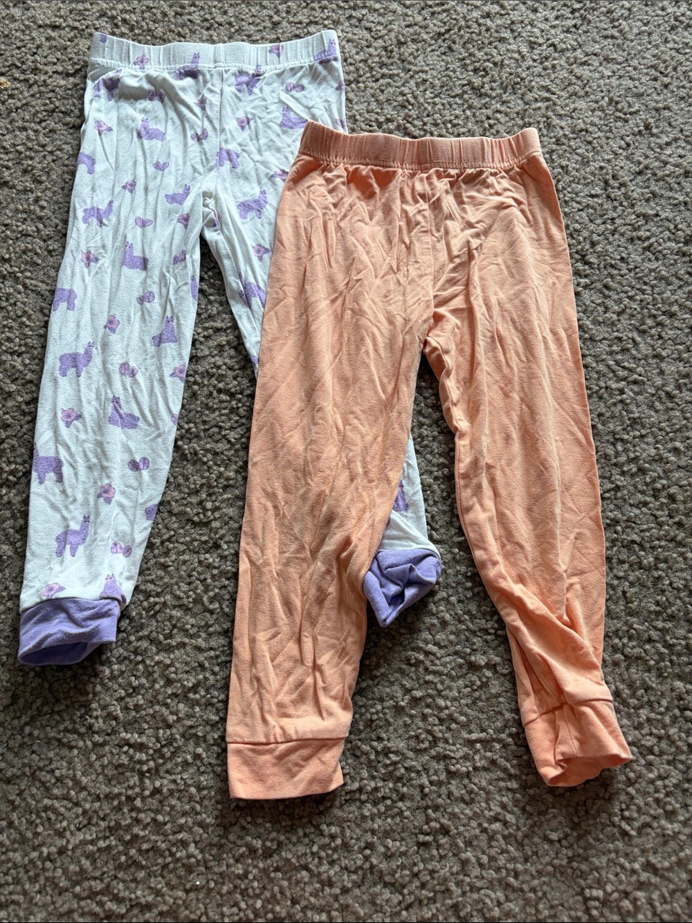 B51 Lot of 2 Pairs of Bamboo Leggings by Bubble Baby, 2t PILLING